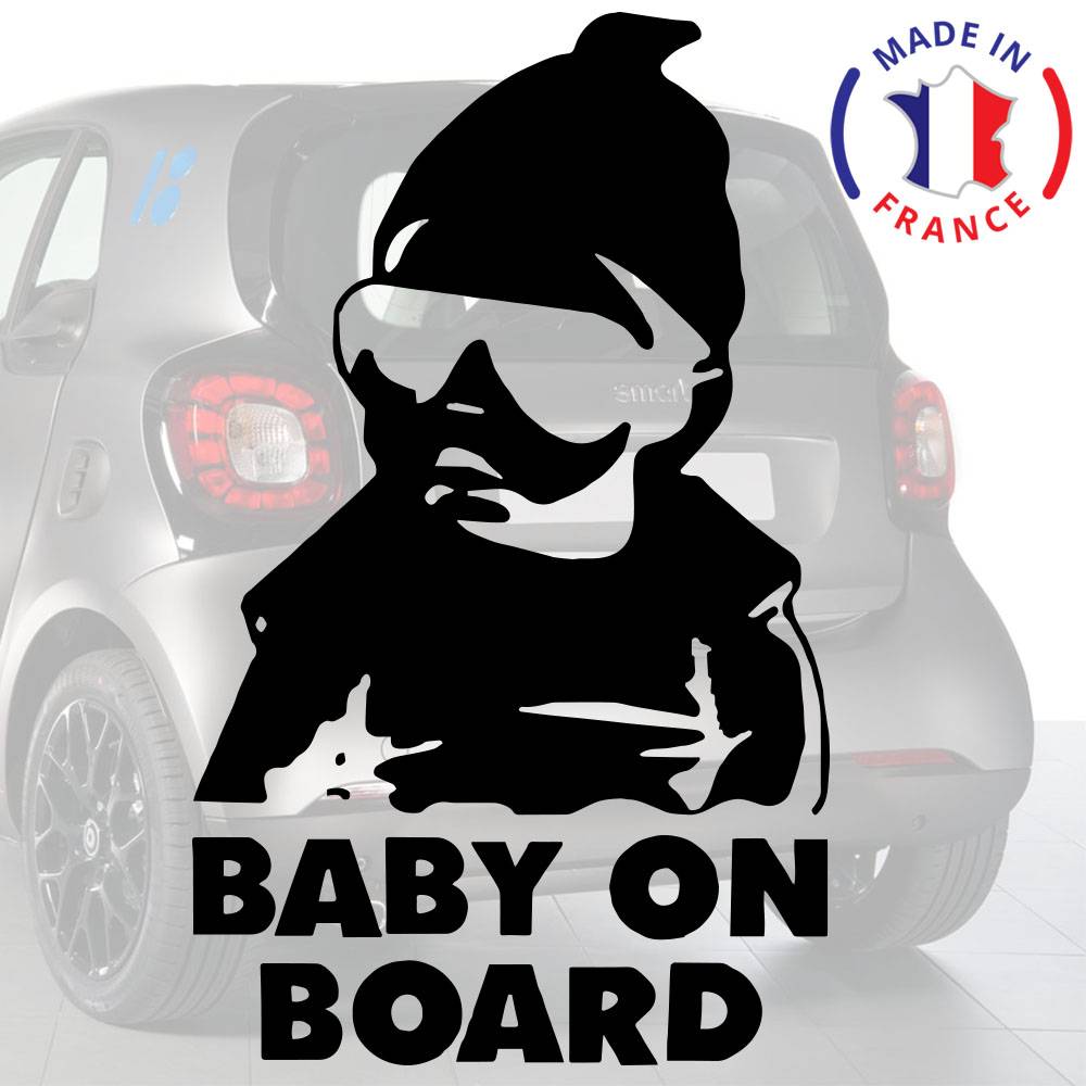 Sticker Baby On Board Thug Life